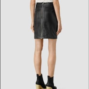 All Saints Leather Pencil Skirt